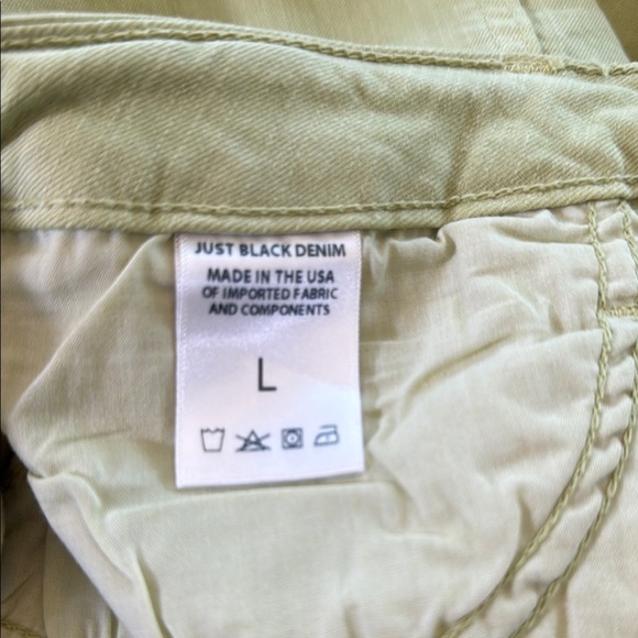 Just Black Denim Button Down A Line Skirt Size Large - Picture 5 of 12